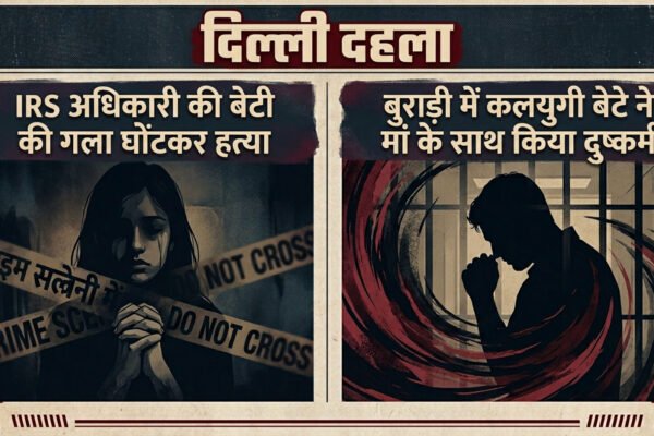 दिल्ली दहला: IRS अधिकारी की बेटी की गला घोंटकर हत्या, बुराड़ी में कलयुगी बेटे ने मां के साथ किया दुष्कर्म