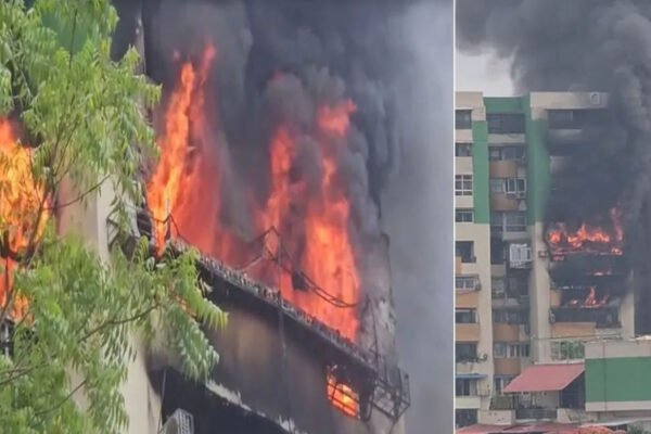 गाजियाबाद: गौड़ ग्रीन एवेन्यू सोसाइटी के 8 फ्लैटों में भीषण आग, 9वीं से 13वीं मंजिल तक मचा तांडव